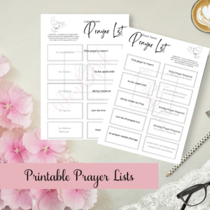 Printable Prayer Lists